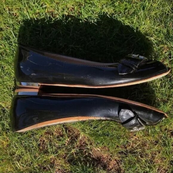 Giuseppe Zanotti Black Peeptoe Patent buckle shoes - Picture 4 of 5